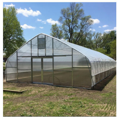 Rainfall 150mm/H Tunnel Greenhouse With Mechanical Ventilation Optional Cooling System
