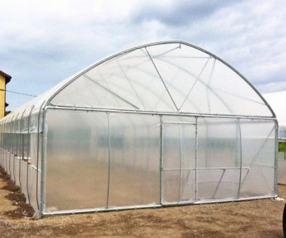 Aluminum Alloy Tomato Farming Tunnel Greenhouse 8*30m Anodizing