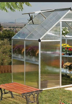 3*6*2m Aluminum Polycarbonate Sheet Greenhouse Single Span