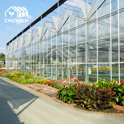 Wind Resistant Glass Greenhouse With Transparent Panels And UV Protection