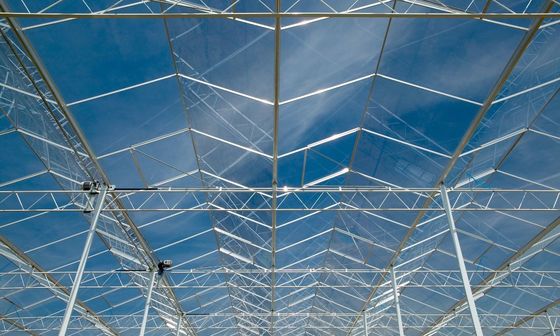 Transparent Glass Greenhouse with Aluminum Zinc Plating Pipes